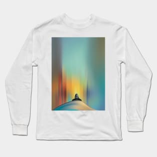 Adiyogi Shiva Meditating - Modern & Aesthetic Artwork Long Sleeve T-Shirt